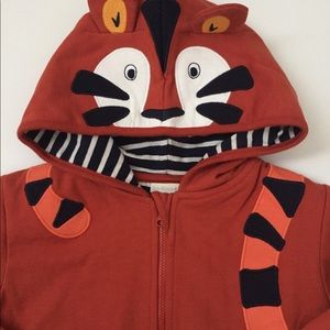 Jojo Maman Bebe Tiger zip-up hoodie size 5 size 6